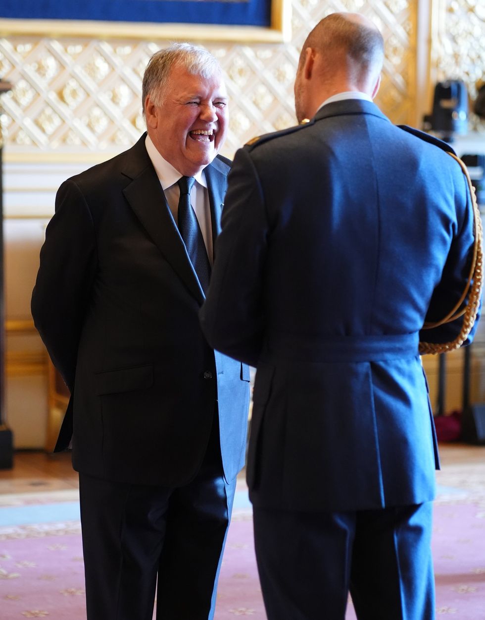 Prince William and Clive Tyldesley