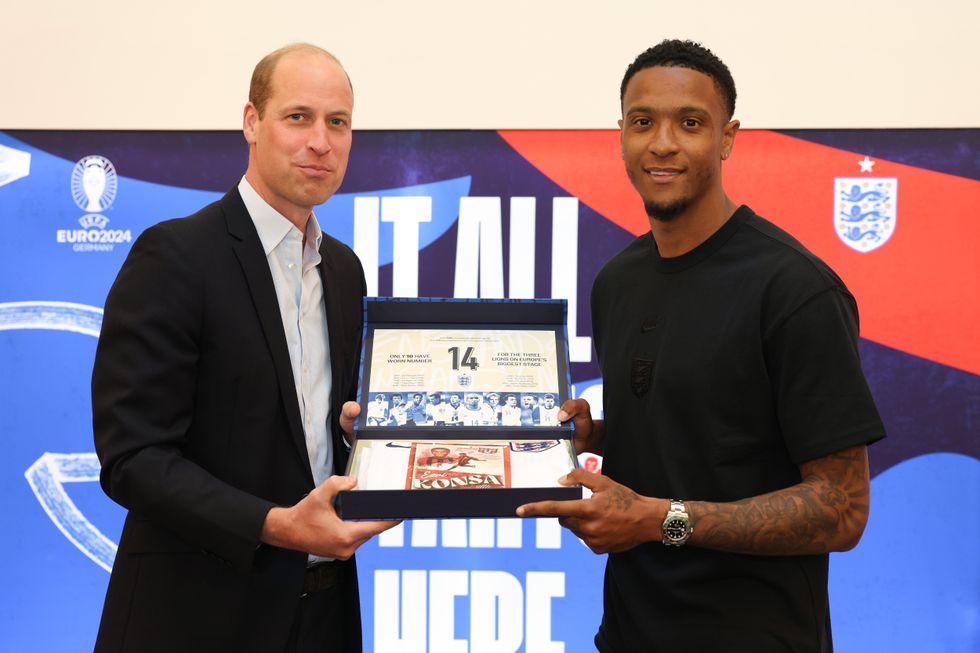 Prince William and Ezri Konsa