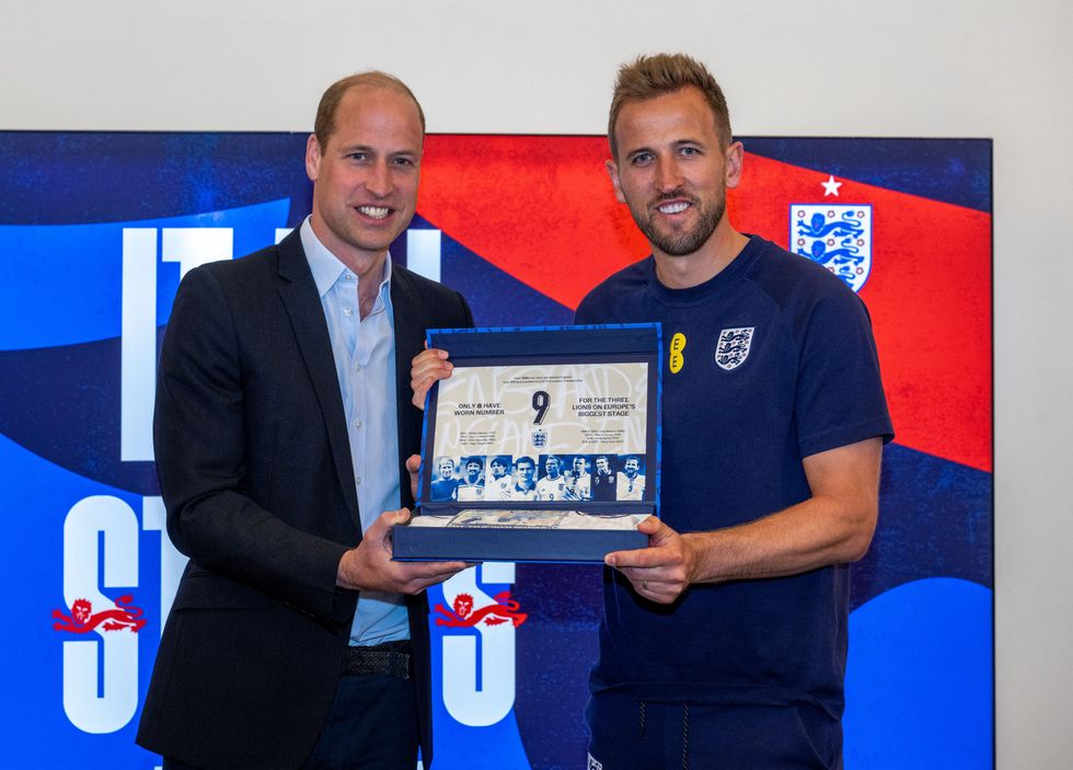 Prince William and Harry Kane