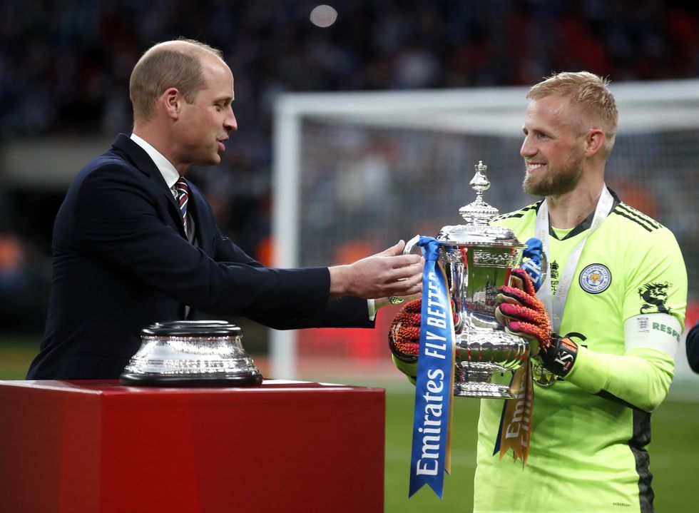 Prince William and Kasper Schmeichel