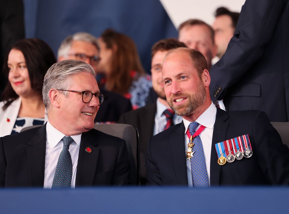 Prince William and Keir Starmer