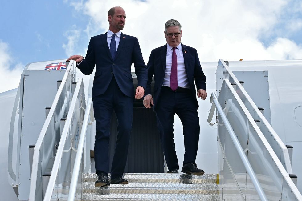 Prince William and Keir Starmer