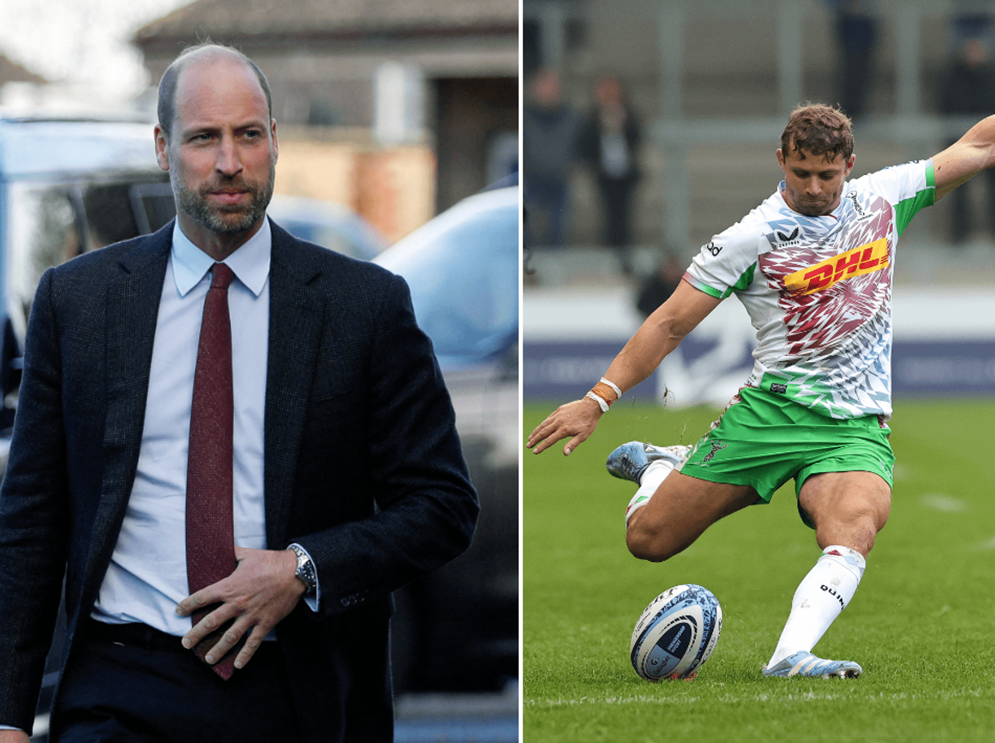 Prince William and Leigh Halfpenny
