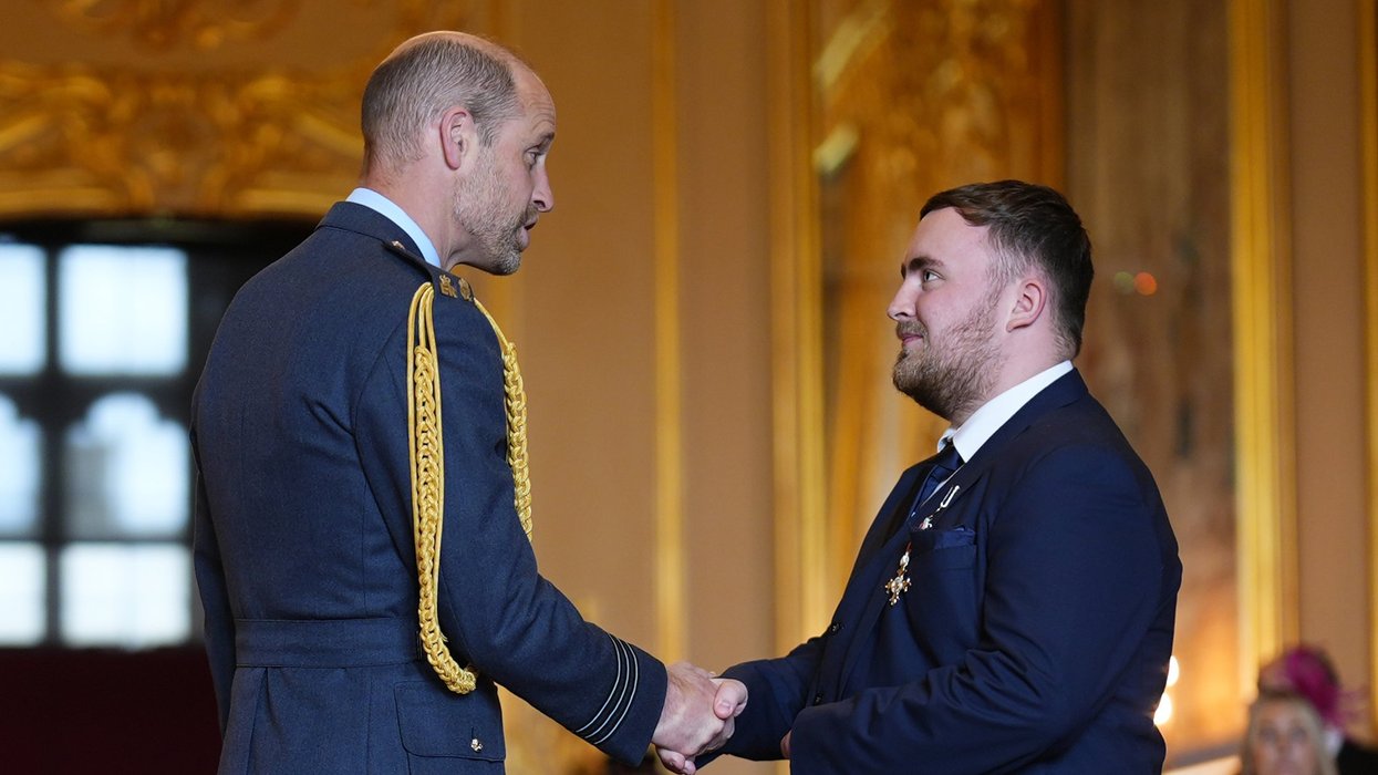 Prince William and Luke Littler