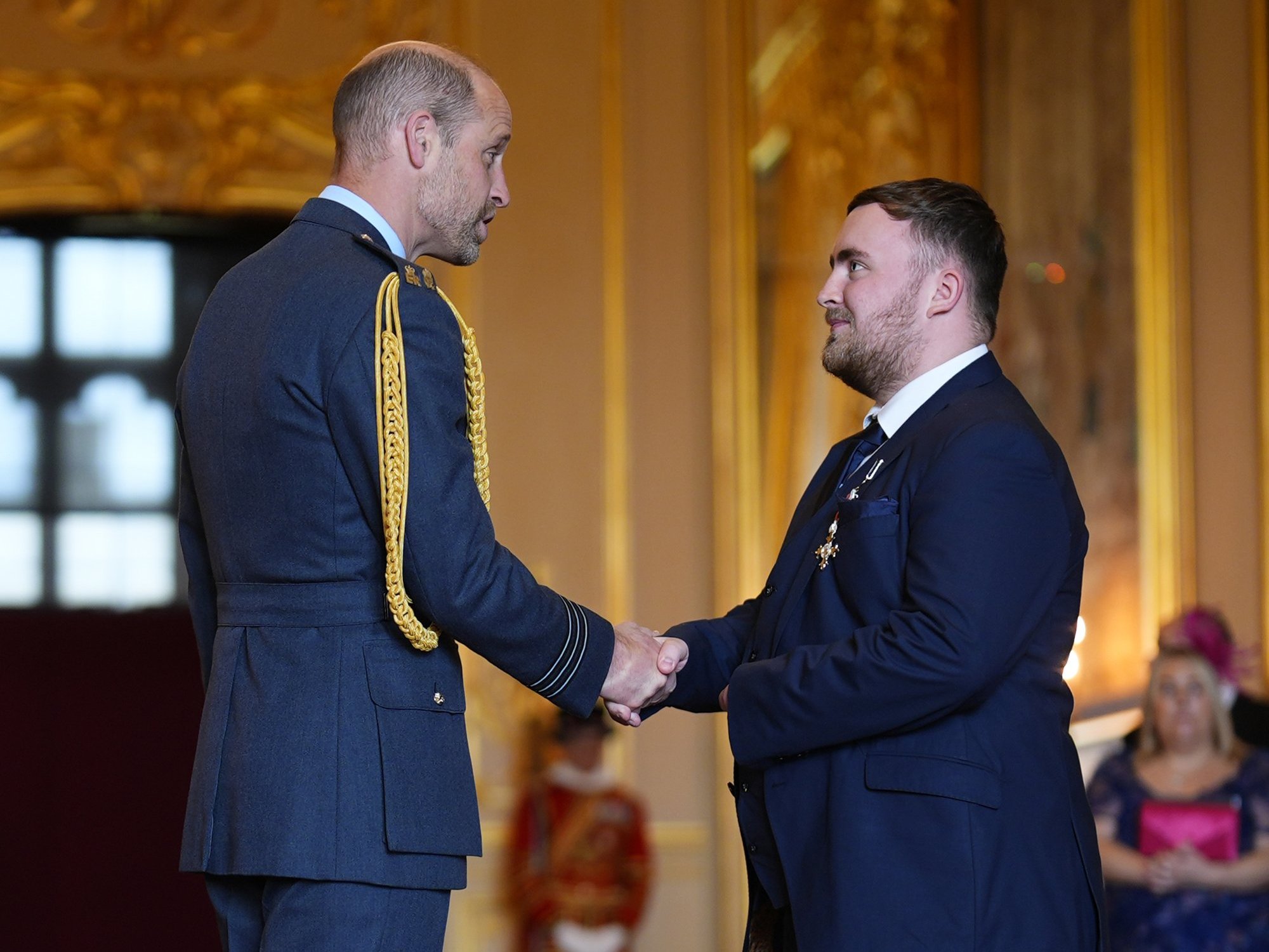 Prince William and Luke Littler