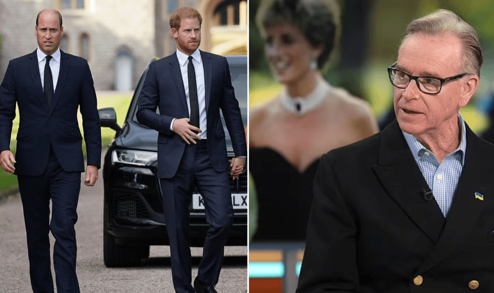 Prince William and Prince Harry and James Hewitt