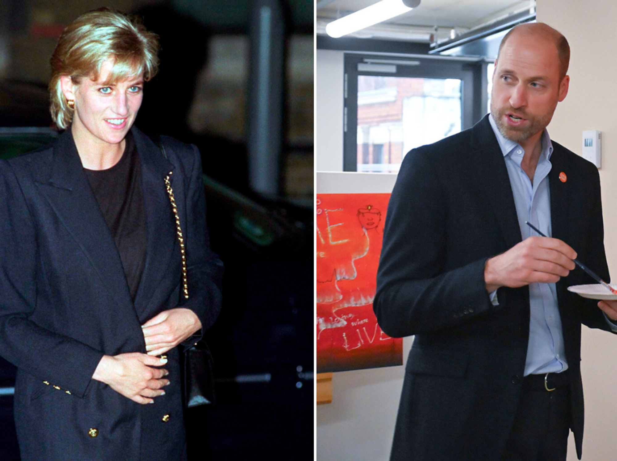 Prince William and Princess Diana