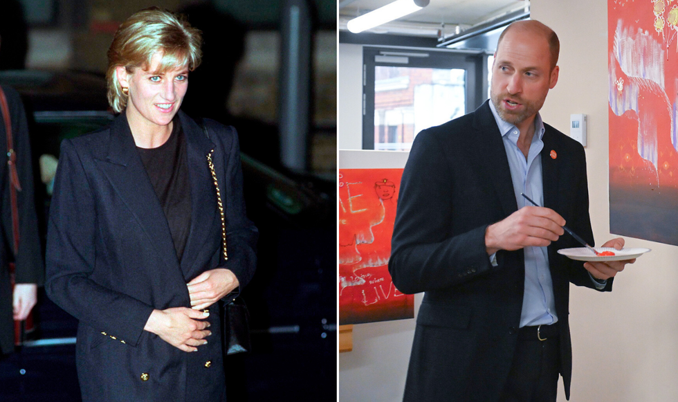 Prince William and Princess Diana