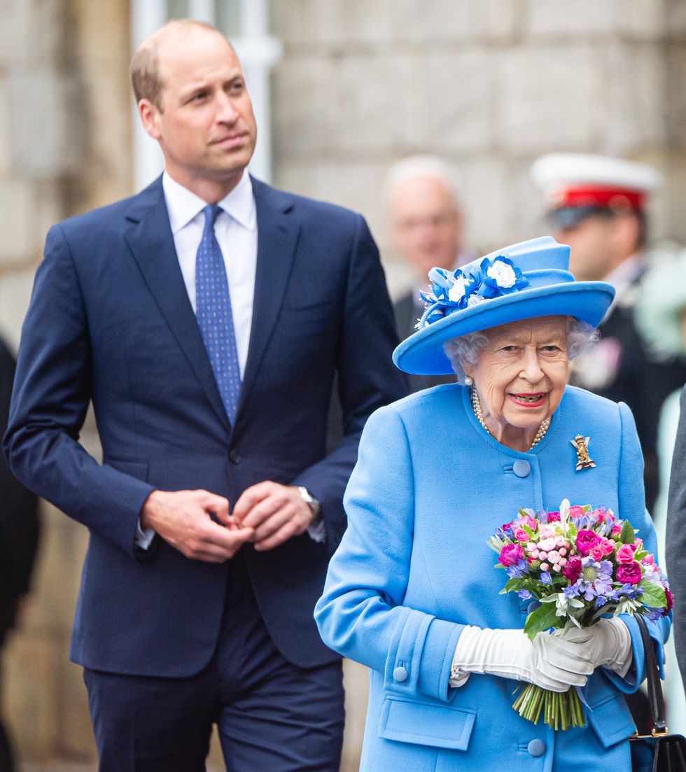 Prince William and Queen Elizabeth