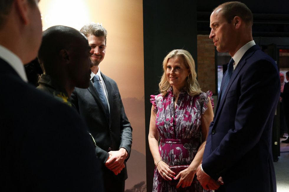 Prince William and Sophie, Duchess of Edinburgh, attend a United for Wildlife screening of documentary Rhino Man