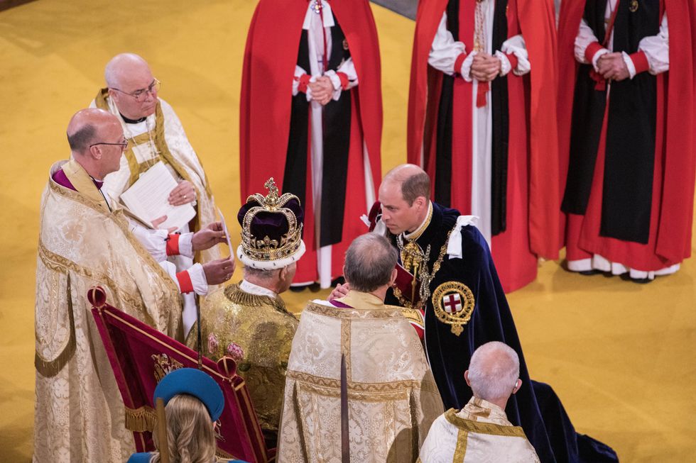 Prince William bows down to King Charles