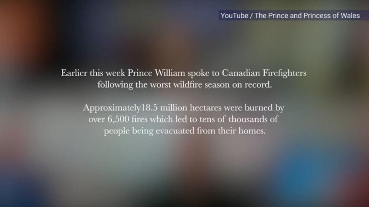 Prince William speaks with Canadian firefighters following 'unprecedented' wildfires