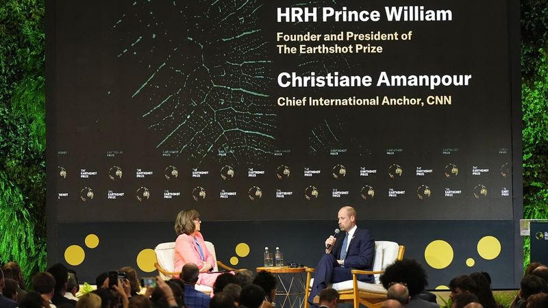 Prince William, Christian Amanpour
