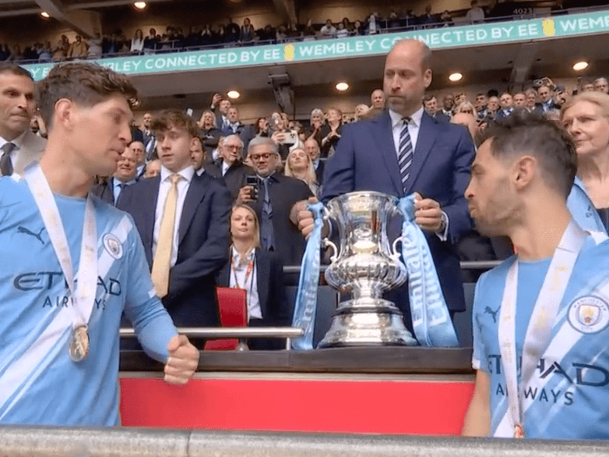 Prince William, John Stones, Bernardo Silva