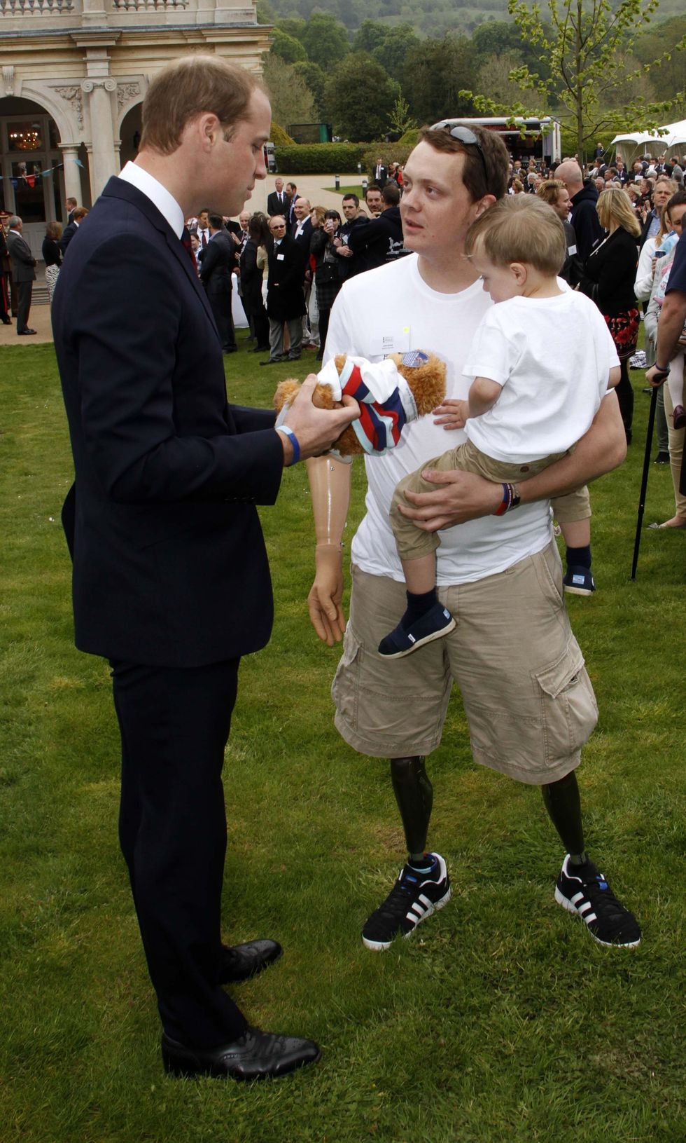 Prince William, Josh Boggi and his son, Jenson