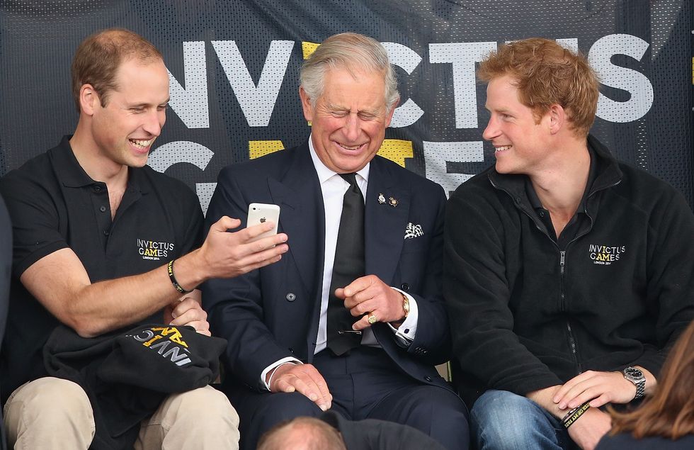 Prince William, King Charles and Prince Harry.