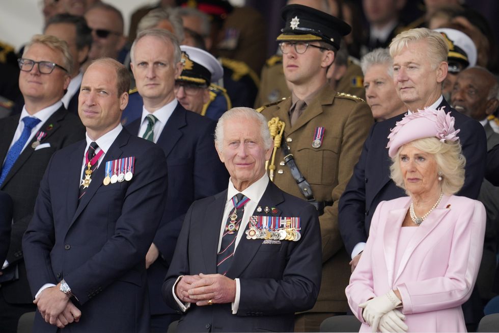Prince William, King Charles and Queen Camilla