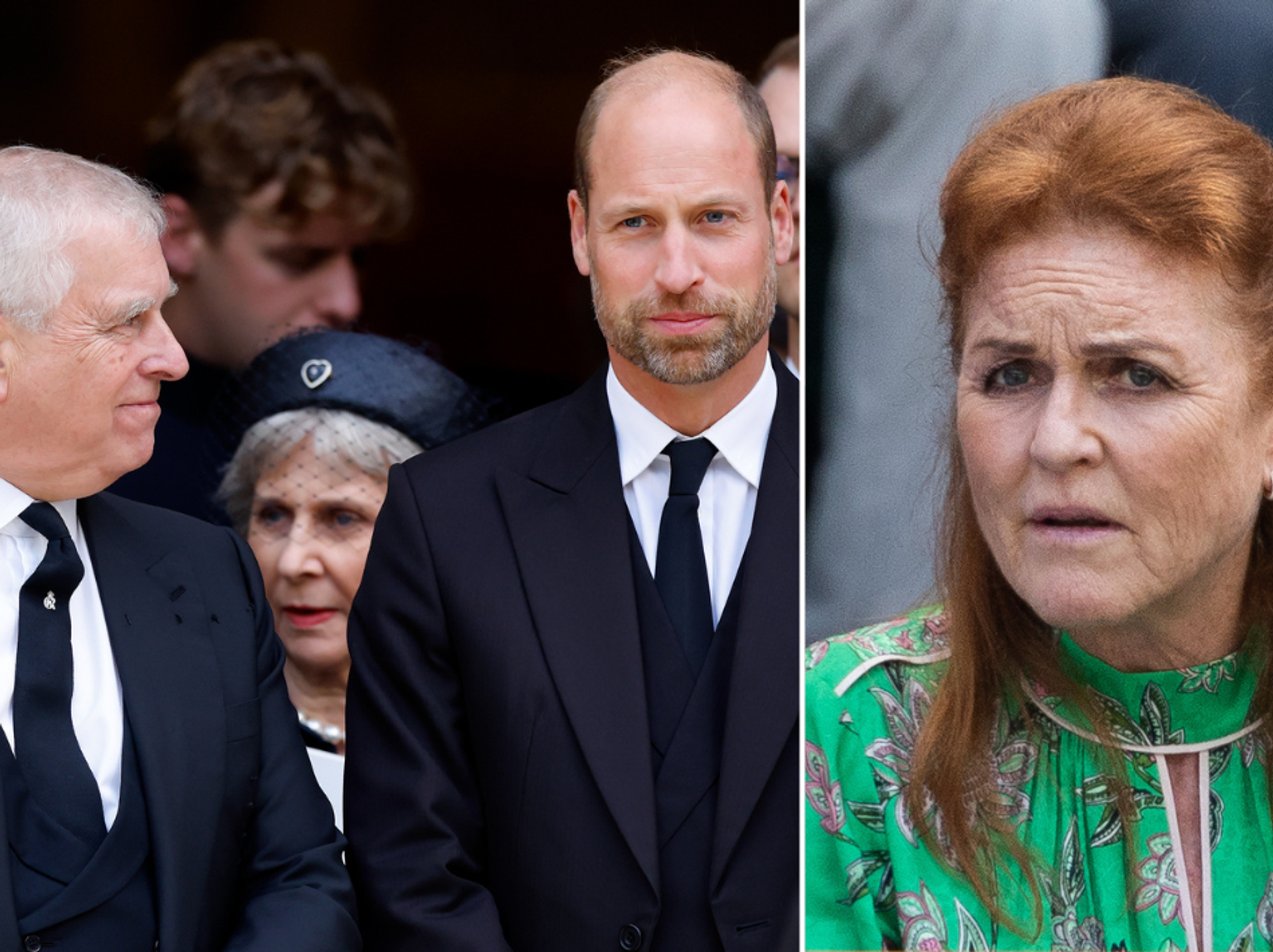 Prince William, King Charles, Sarah Ferguson and Prince Andrew
