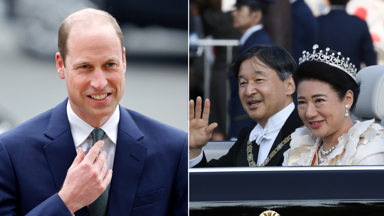 Prince William/Naruhito, the Emperor of Japan, and his wife Empress Masako