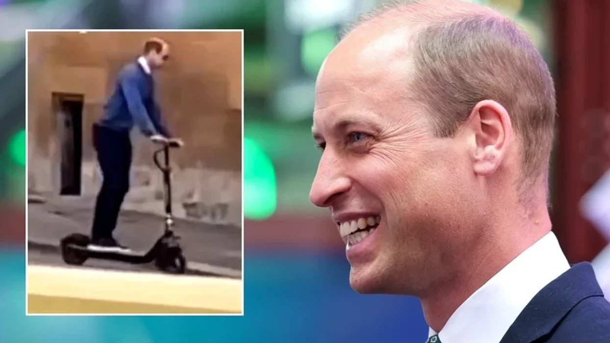 Prince William on an e-scooter