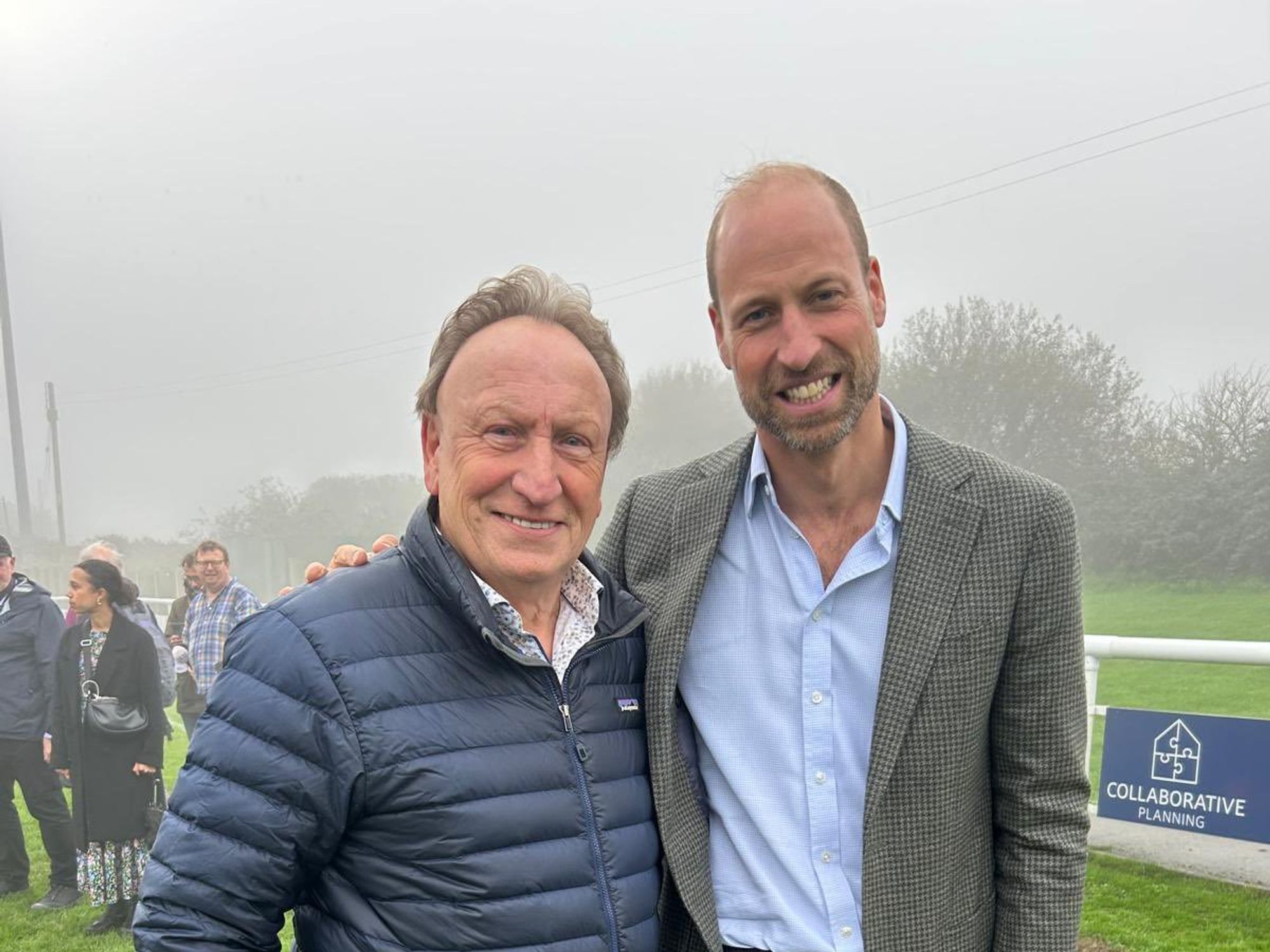 Prince William poses with iconic Premier League manager who makes hilarious joke towards future king