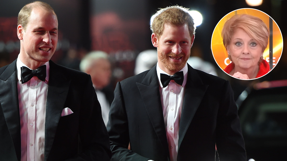 Prince William, Prince Harry and Anne Diamond