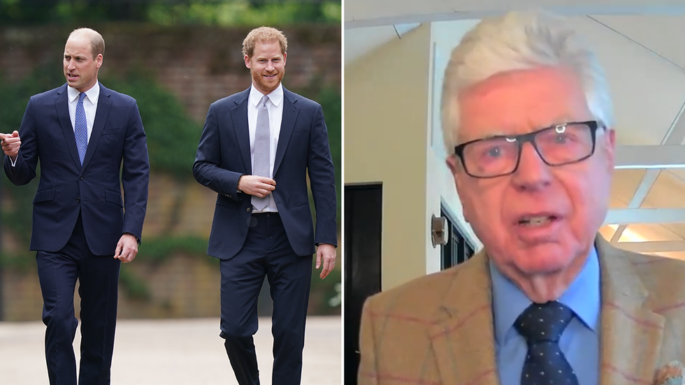 Prince William, Prince Harry and Michael Cole