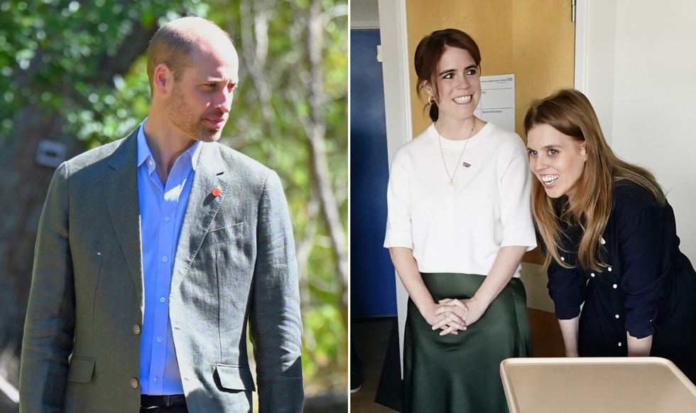 Prince William, Princess Beatrice and Eugenie