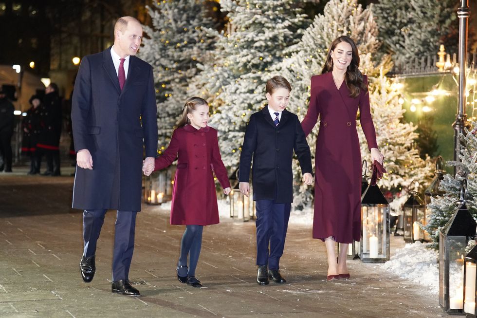 Prince William, Princess Charlotte, Prince George and Princess Kate
