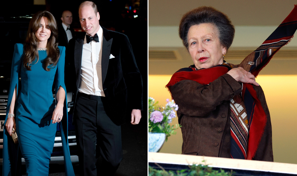 Prince William, Princess Kate and Princess Anne