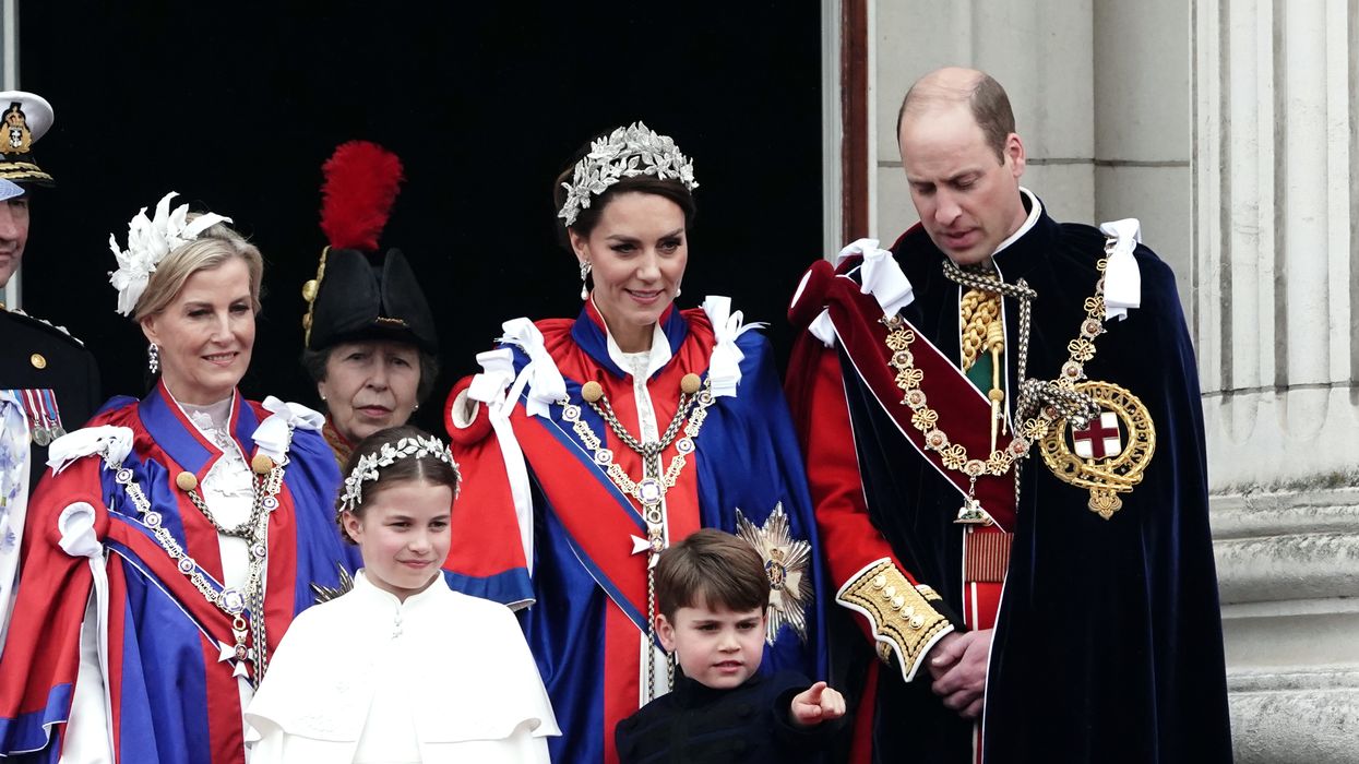 Prince William, Princess Kate, Princess Charlotte and Price Louis on the balcony