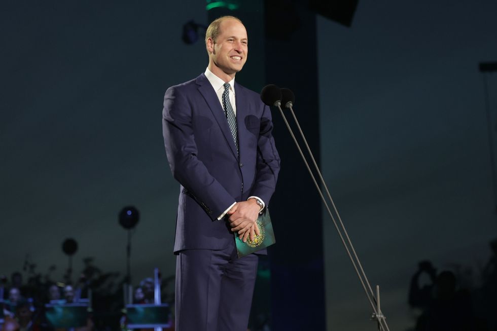 Prince William took to the stage at yesterday's Coronation concert at Windsor Castle