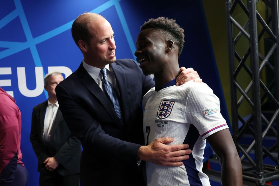 Prince WIlliam\u200b congratulates Bukayo Saka