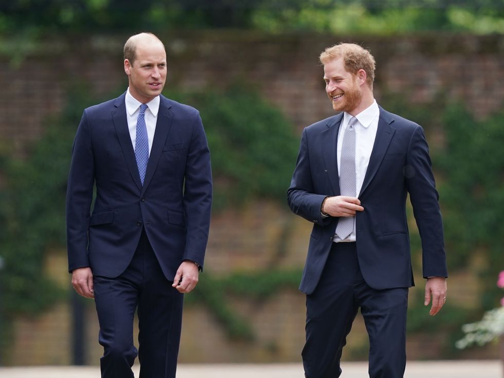 Prince William walking with Prince Harry