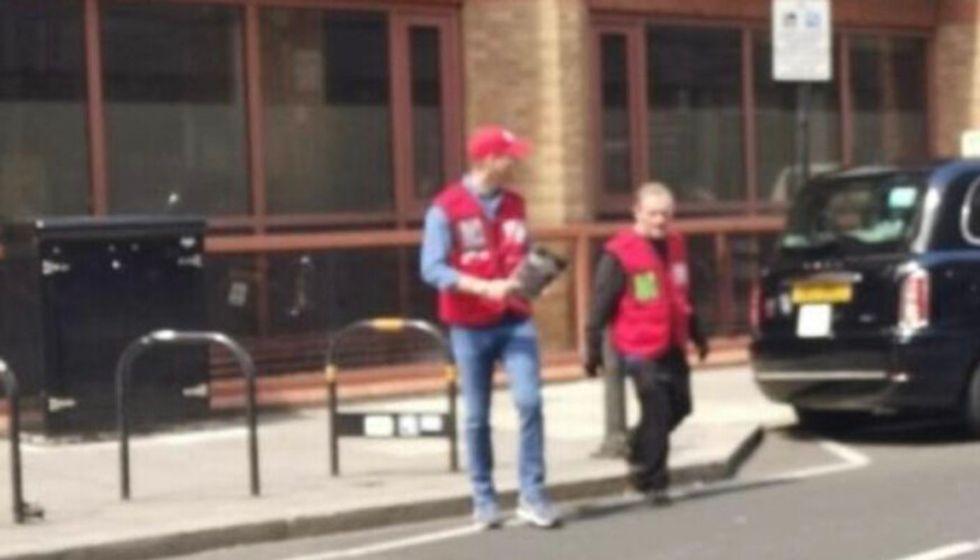 Prince William with Big Issue vendor Dave Martin