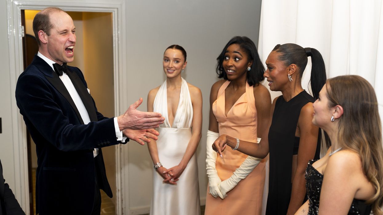 Prince William with Phoebe Dynevor, Ayo Edebiri, Sophie Wilde and Mia McKenna Bruce