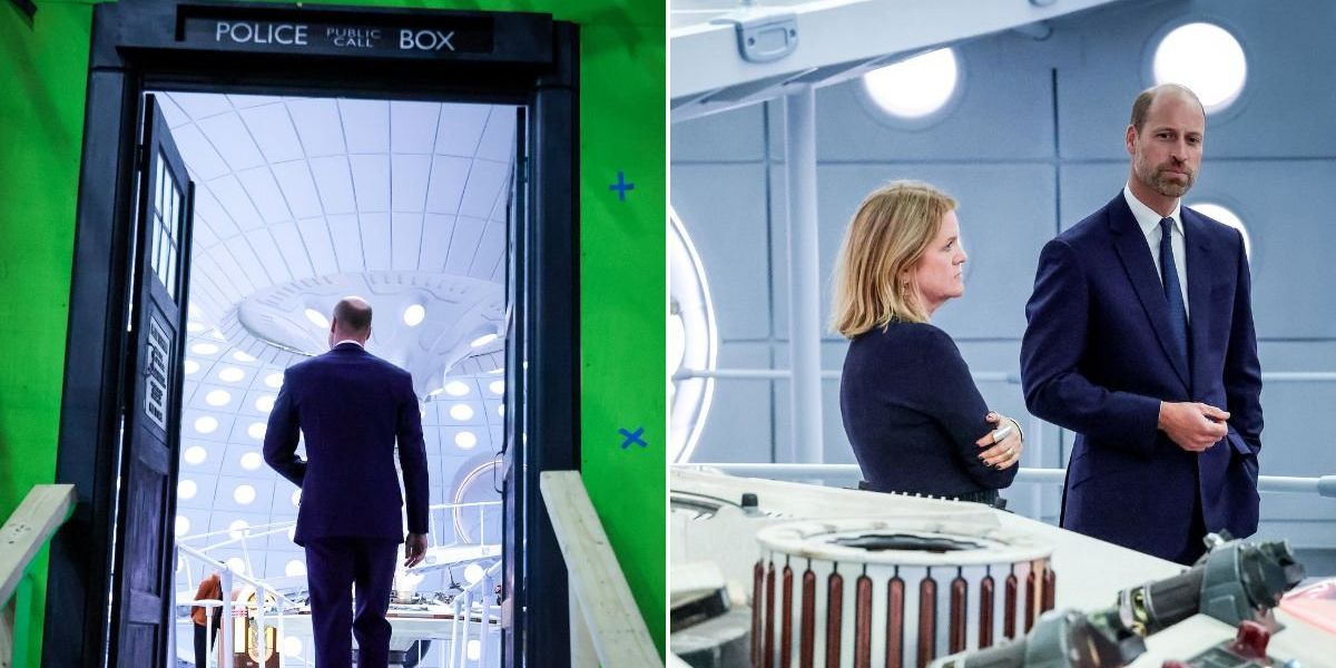 Prince William steps into Doctor Who’s Tardis in surprise visit to film studio Prince William steps into Doctor Who’s Tardis in surprise visit to film studio