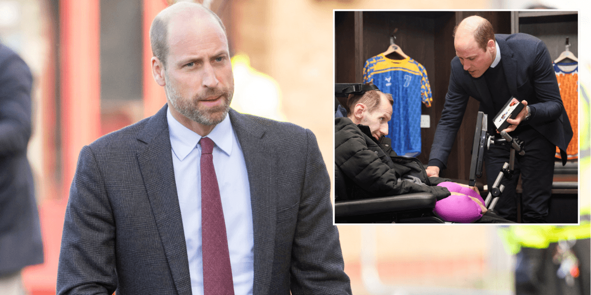 Prince William keeps his promise to Rob Burrow with emotional visit up north Prince William keeps his promise to Rob Burrow with emotional visit up north