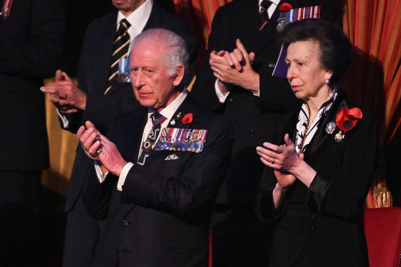 Princess Anne supports King Charles as he looks solemn without Camilla amid  her health concern