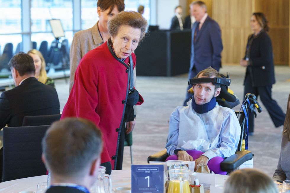 Princess Anne and Rob Burrow