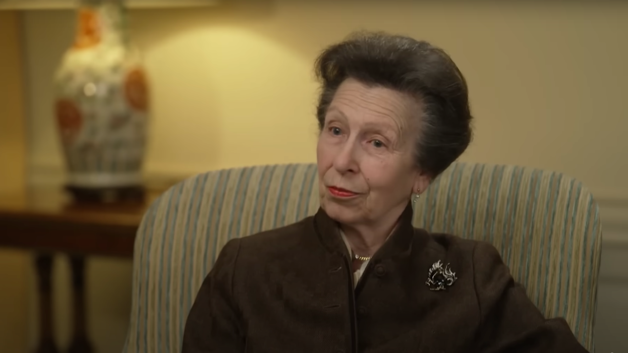 Princess Anne being interviewed