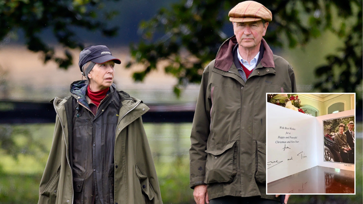 Princess Anne drops royal title from Christmas card with husband Sir Timothy