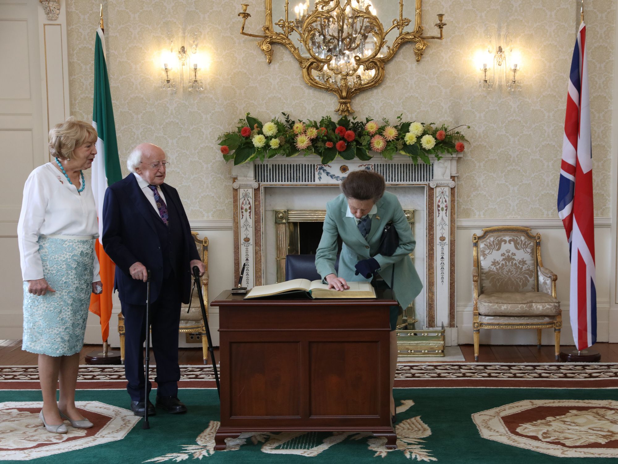 Princess Anne, Michael Higgins, Sabina Higgins