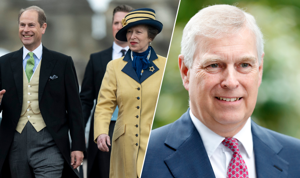 Princess Anne, Prince Edward and Prince Andrew