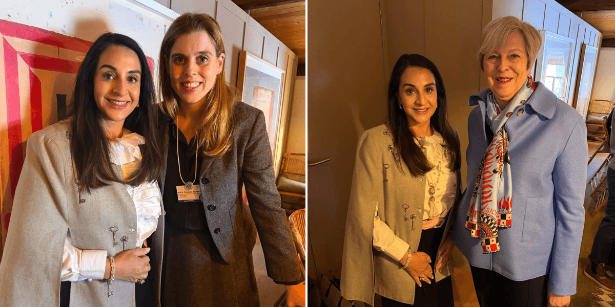 Princess Beatrice and Theresa May seen mingling in same Switzerland circles Princess Beatrice and Theresa May seen mingling in same Switzerland circles