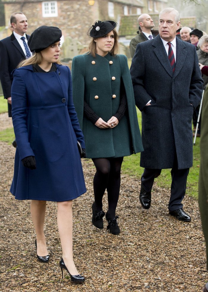 Princess Beatrice, Princess Eugenie and Andrew Mountbatten-Windsor
