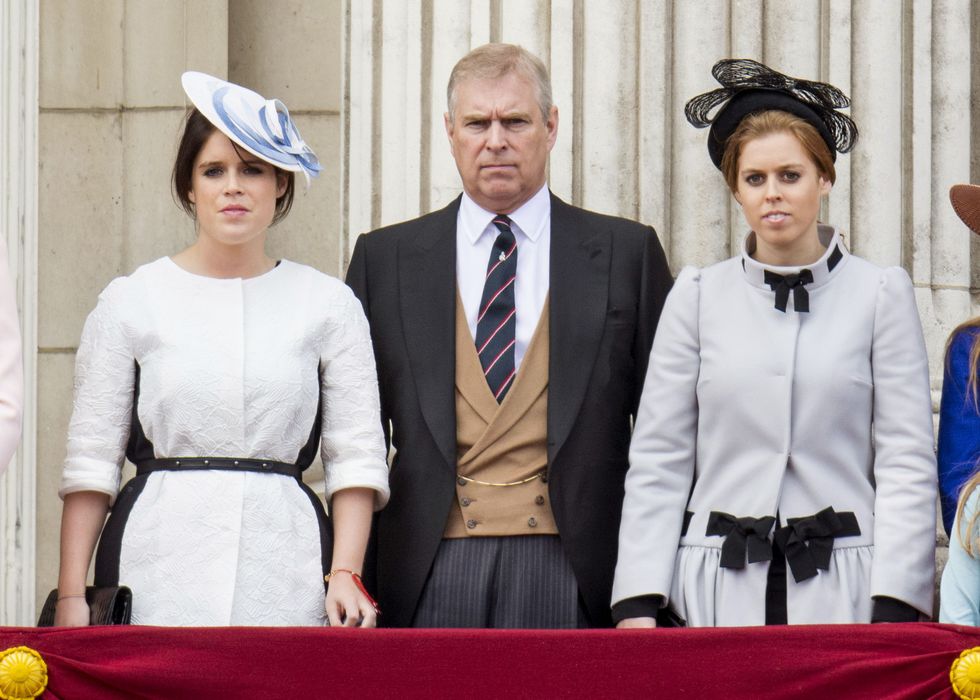 Princess Beatrice, Princess Eugenie and Prince Andrew