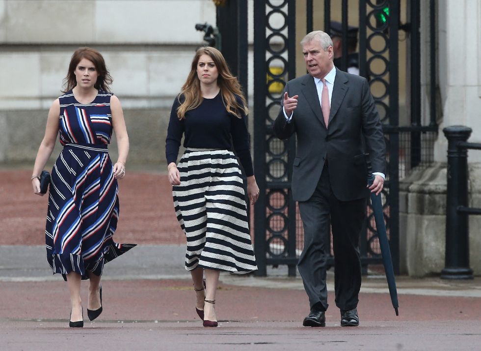 Princess Beatrice, Princess Eugenie and Prince Andrew