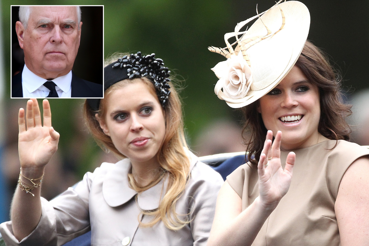 Princess Beatrice, Princess Eugenie, Andrew Mountbatten-Windsor