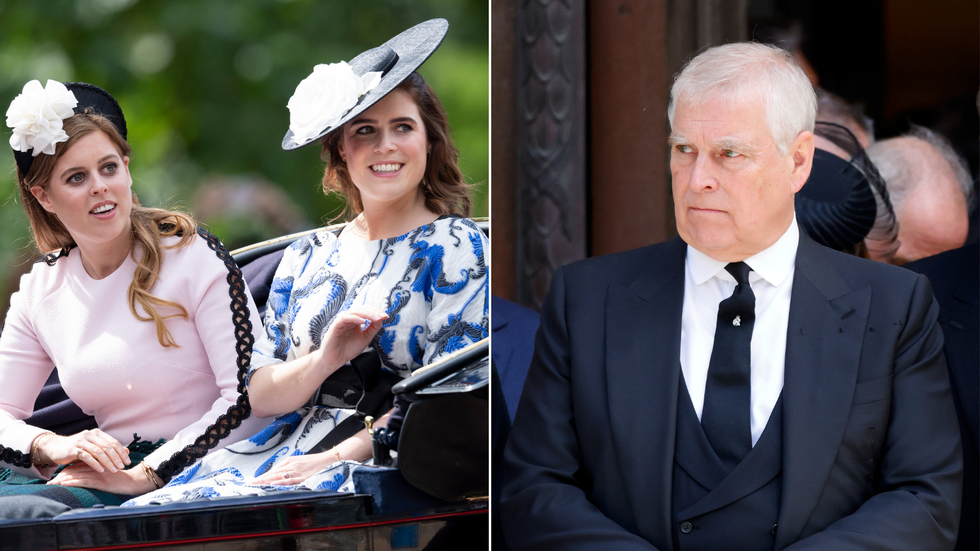 Princess Beatrice, Princess Eugenie, Andrew Mountbatten-Windsor